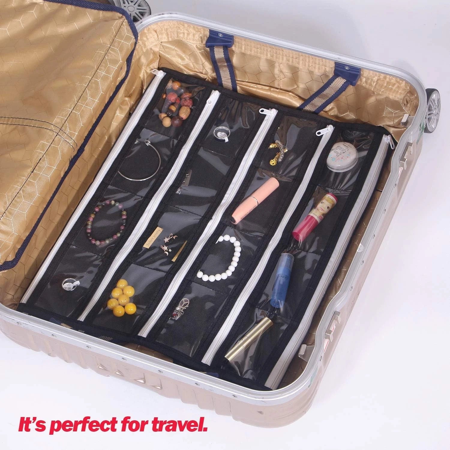 Hanging Jewelry Organizer 47 Pockets with Zipper for Earrings Necklace | eBay