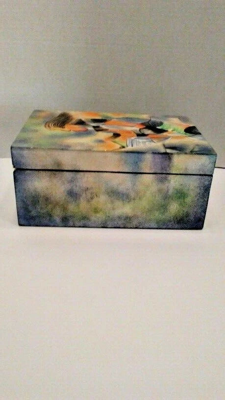 Art Deco Acrylic 3D Wooden Jewelry/Storage Box- Unique | eBay