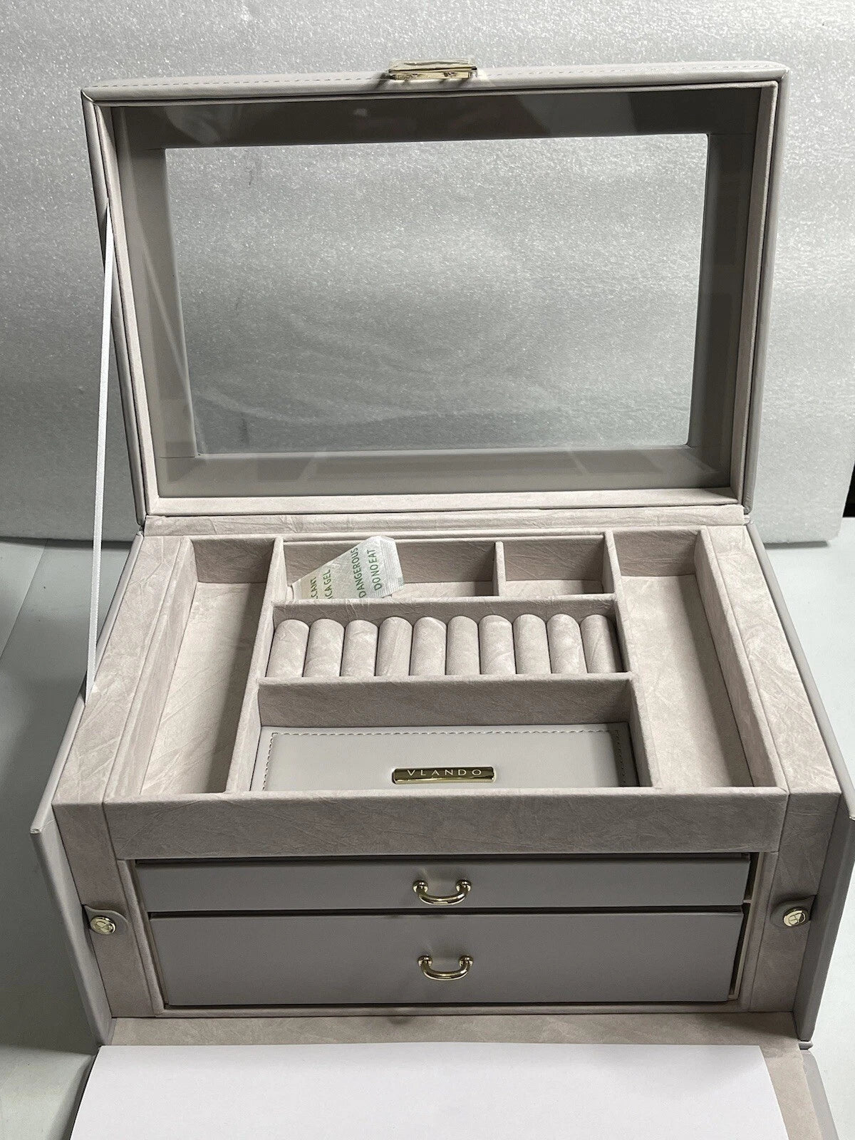 Blando Vlando Velvet Jewelry Organizer. Large Leather Jewelry Storage Box. | eBay