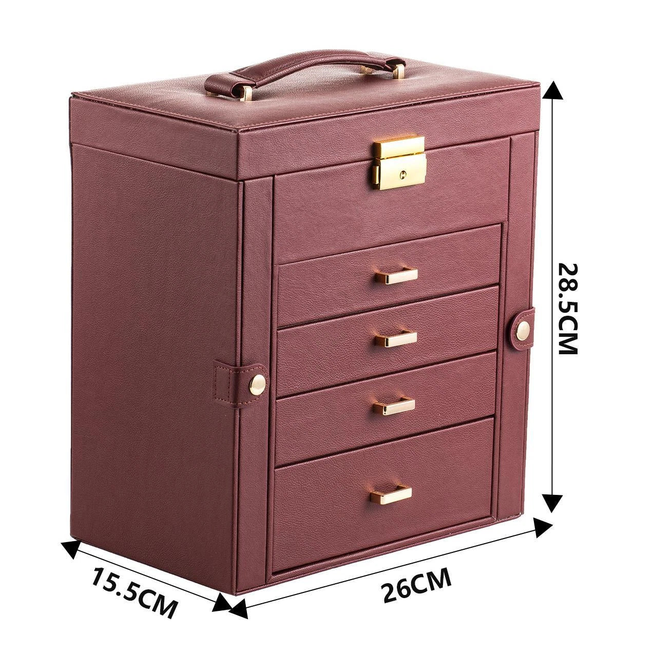 5/6 Tier Jewelry Box Storage Organizer Case Ring Earring Necklace w/ Lock Mirror | eBay