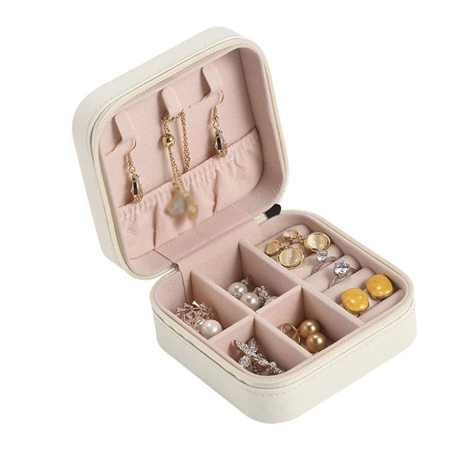 Jewelry Box Storage Organizer Small Portable Leather Single Layer Storage GIYN | eBay