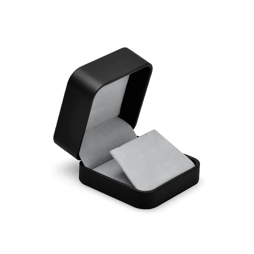 Black PU Premium Leather Earrings Gift Box Microfiber Interior Jewelry Box fo... | eBay