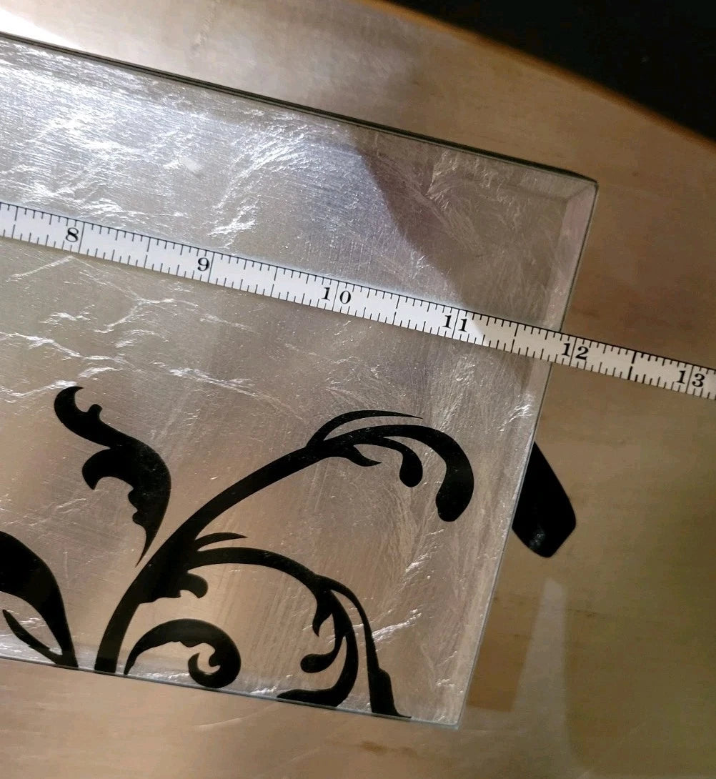 Glass Silverleaf Butterfly Black Swirl Storage Jewelry Box Black Fabric Lined | eBay