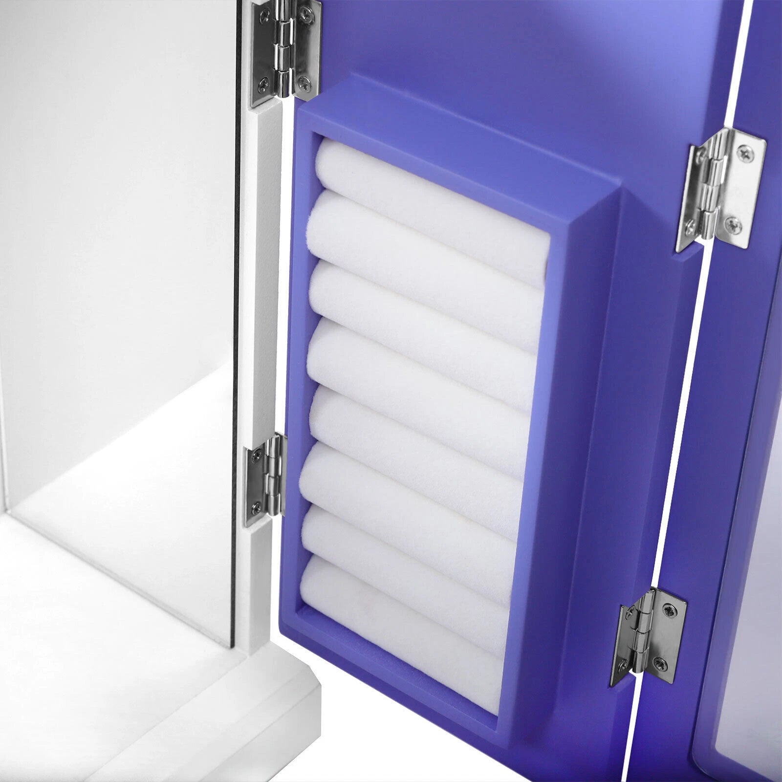 Double Door Built-in Mirror Purple Butterfly Jewelry Box with 4Drawers Organizer | eBay