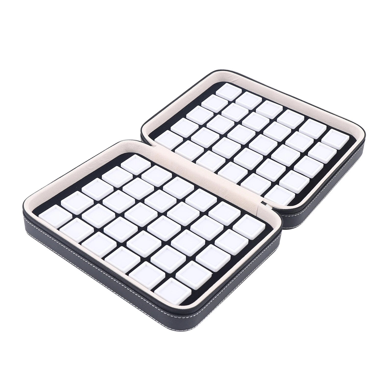 60 Grids Jewelry Display Box Gemstone Jade Gem Organizer Earrings Storage Case | eBay