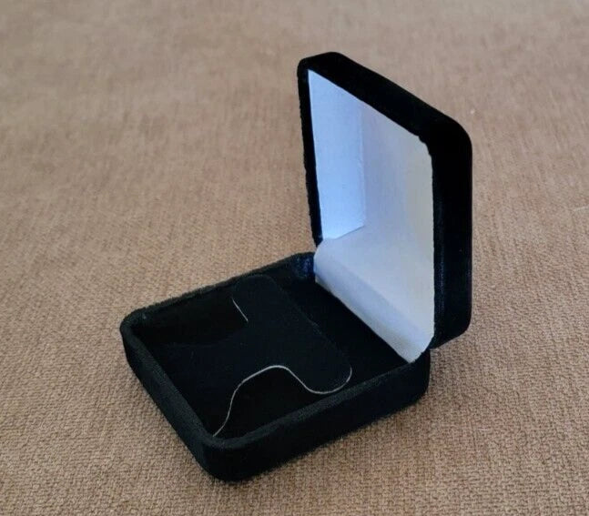 Black Velvet Earring Box Small Jewelry Gift Organizer Display Storage A0E | eBay