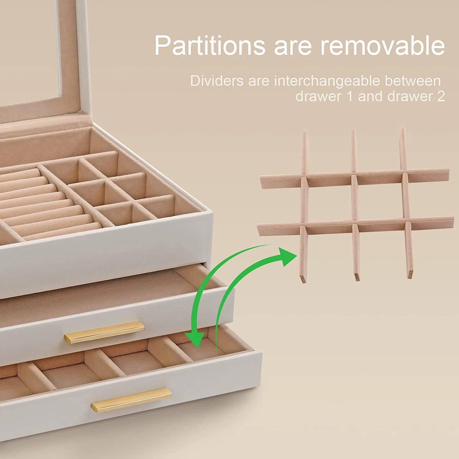 Jewelry Box Organizer for Women,3 Layers Jewelry Storage Display Box with Glass | eBay