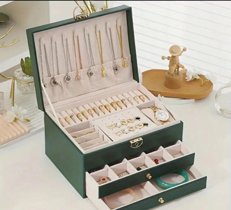 1pc Waterproof Luxury Jewelry Organizer with Drawer Lockers, Elegant Anti-Oxidat | eBay