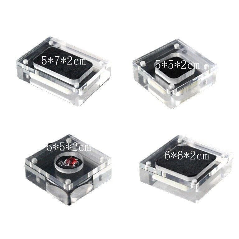 Acrylic Jewelry Storage Box Gemstone Ring Display Case Holder Container Organize | eBay