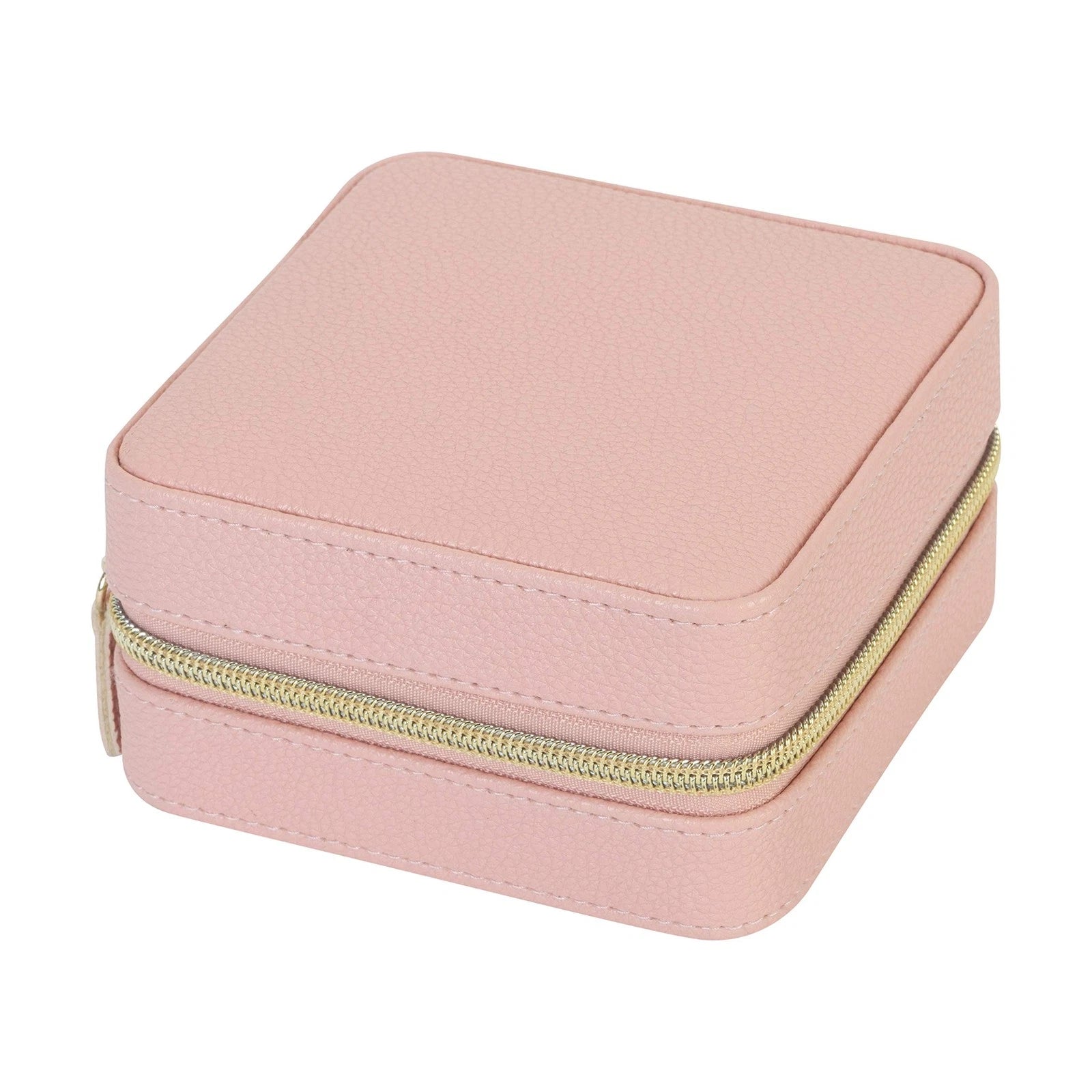 Faux Leather Travel Jewelry Box Organizer Zippered Storage Case, Good for Rin... | eBay