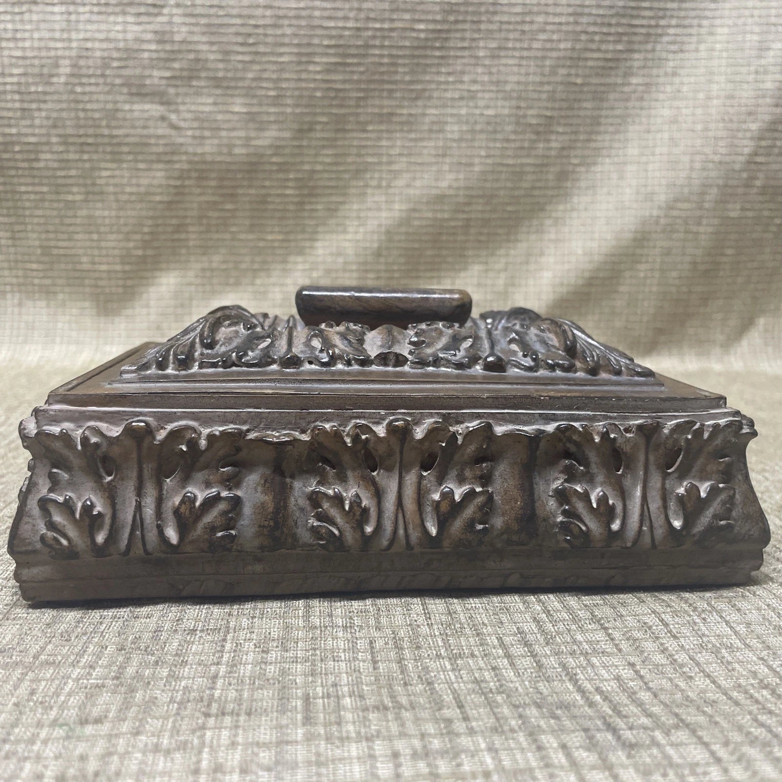 Jewelry Box 7.5" Wide 2.25”Depth With Handle 5.25 International Bazaar | eBay