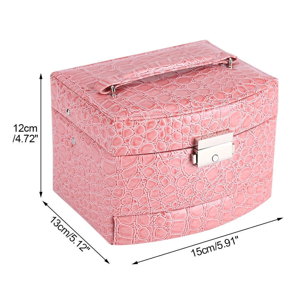 3 Layers Jewelry Necklace Ring Storage Box Case Lady Gift Home Supplies | eBay