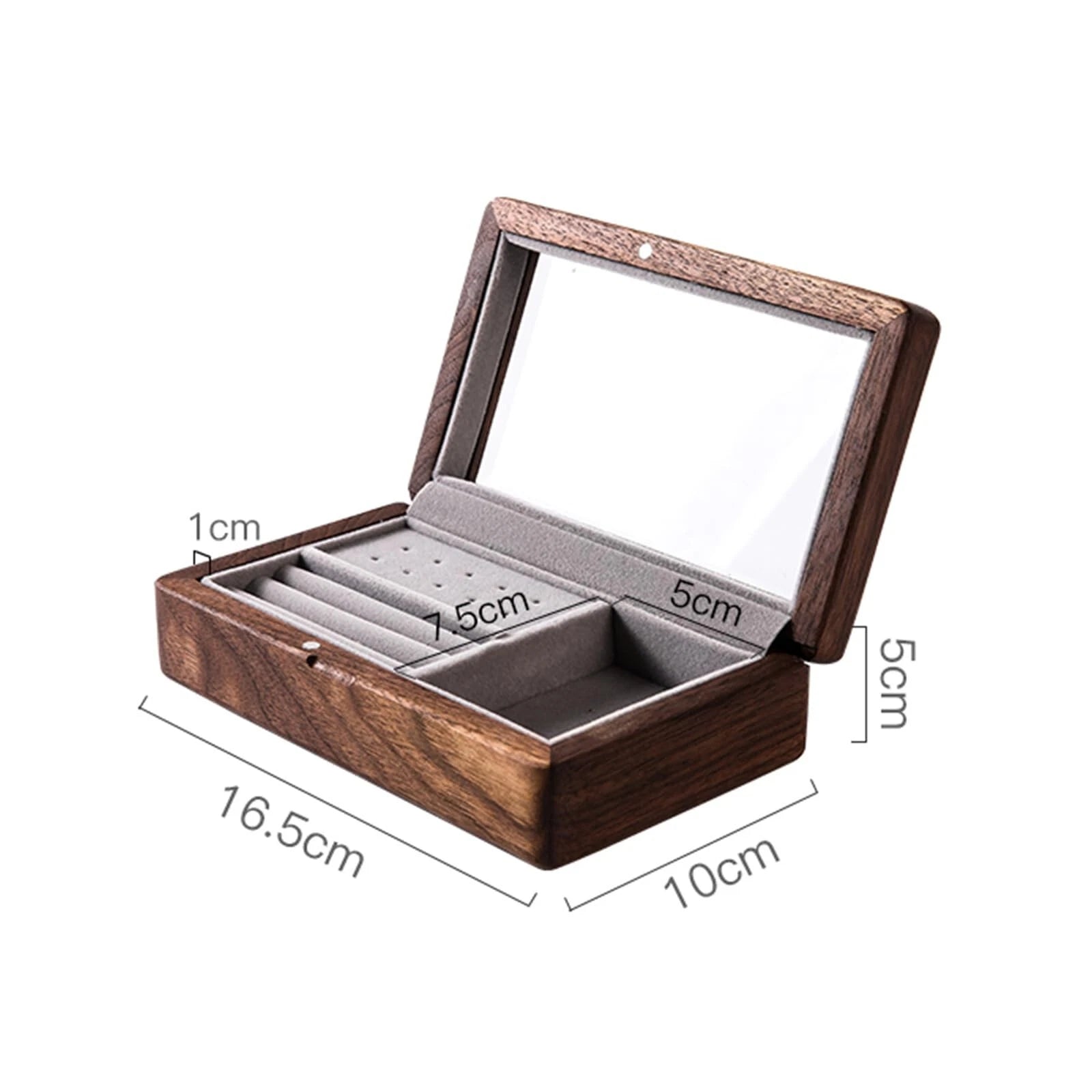 Compact and Portable Walnut Jewelry Box - Handcrafted with Care for Rings, Ne... | eBay