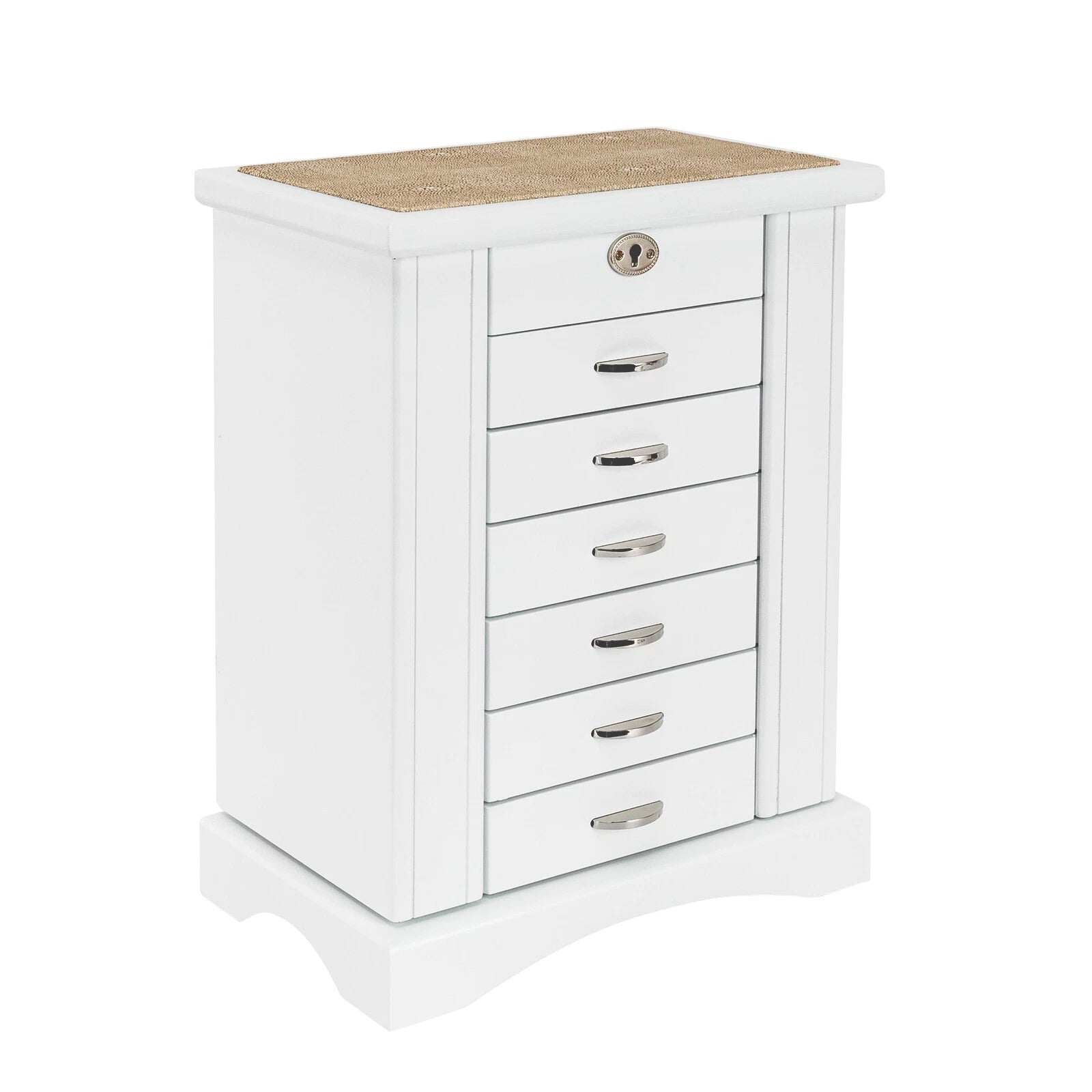 Jewelry Box Jewelry Armoire Cabinet Large Box Jewelry Box Organizer Key Lock Set | eBay