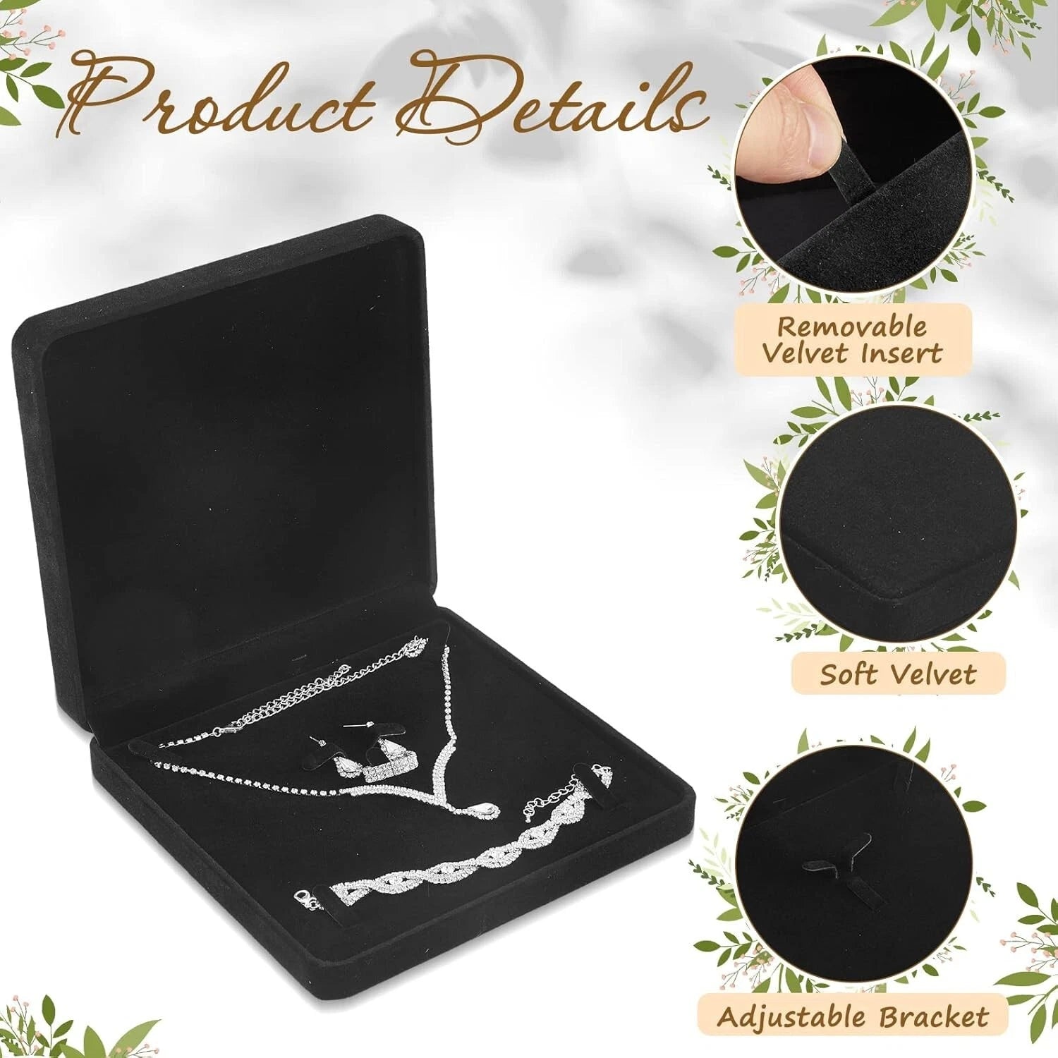 6 Pcs Velvet Jewelry Set Box Jewelry Display Case Earring Ring Bracelet Neckl... | eBay