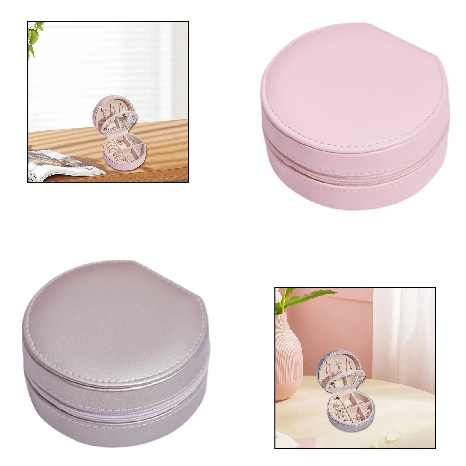 Jewelry Storage Box Display Case Compact Gift PU Leather Multifunctional | eBay