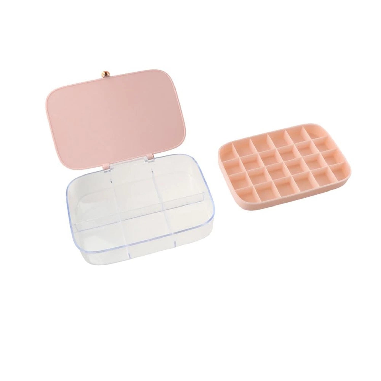 Jewelry Display Case Double-Layer Creative Multi Grid Jewelry Storage Box Por... | eBay