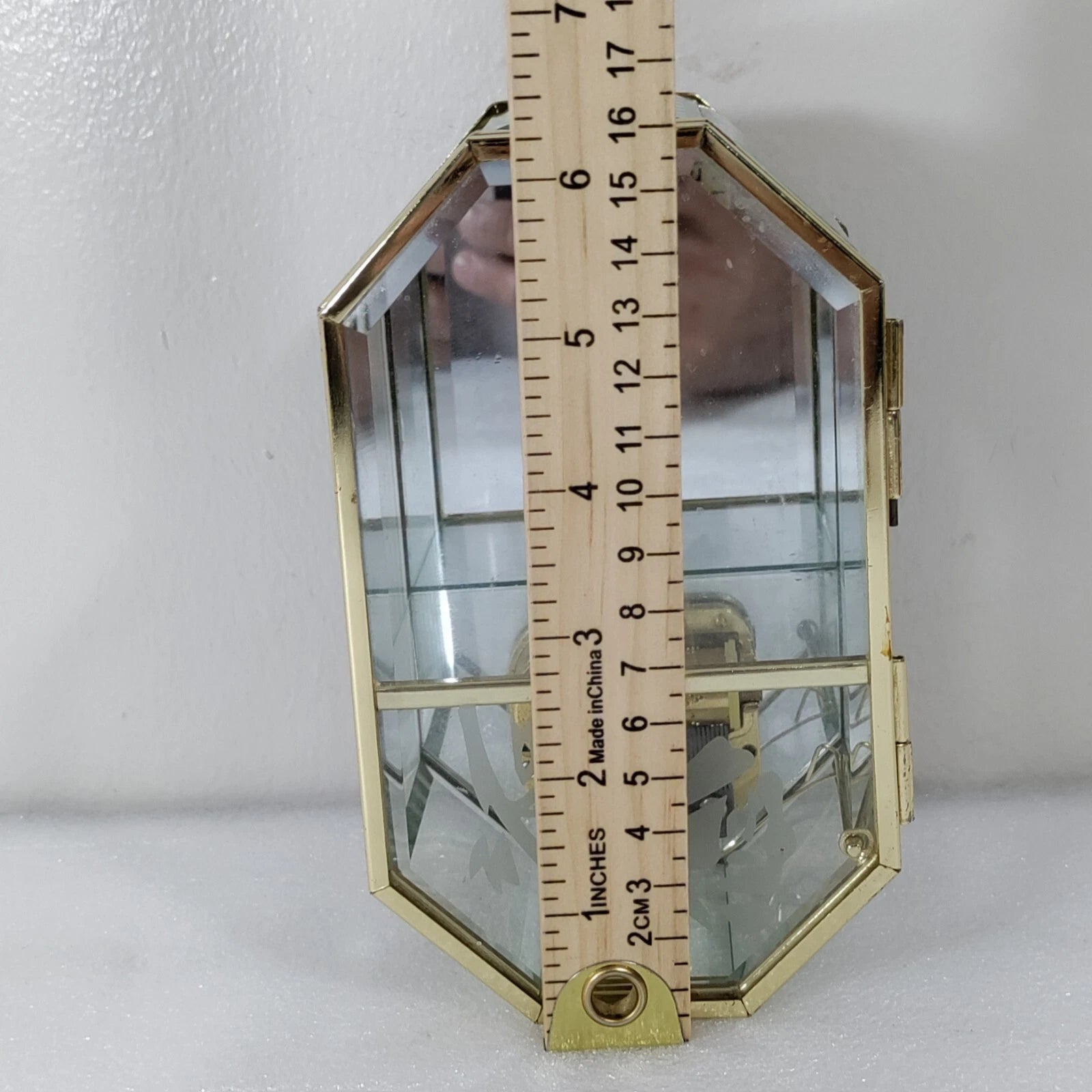 Golden Glass Display Musical Jewelry Box Case with Hinged Top Lid | eBay