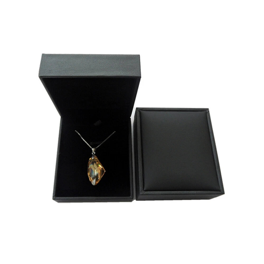 1PC PU Jewelry Box Black Display Necklace Box Jewelry Organizer for Gift | eBay