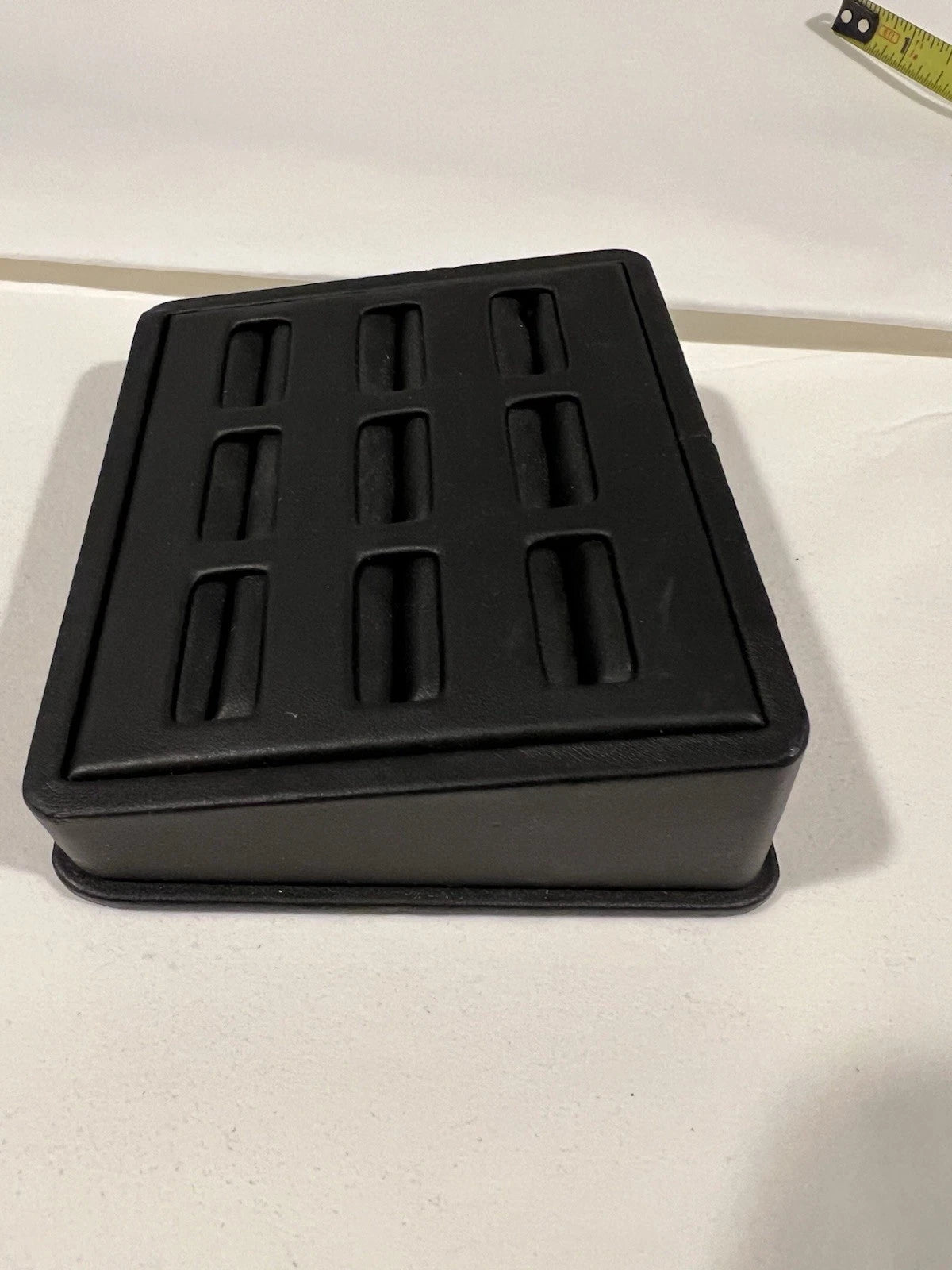 Black Leather 9 Ring Tray Jewelry Display | eBay
