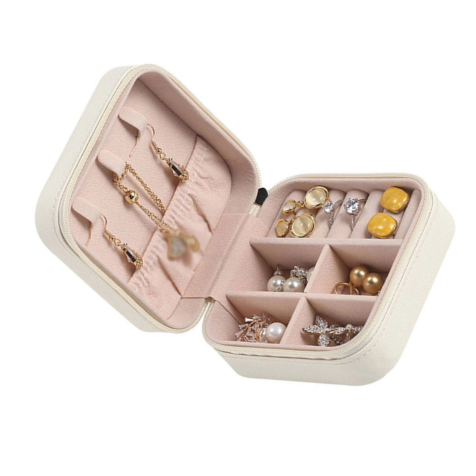 Jewelry Box Storage Organizer Small Portable Leather Single Layer Storage GIYN | eBay