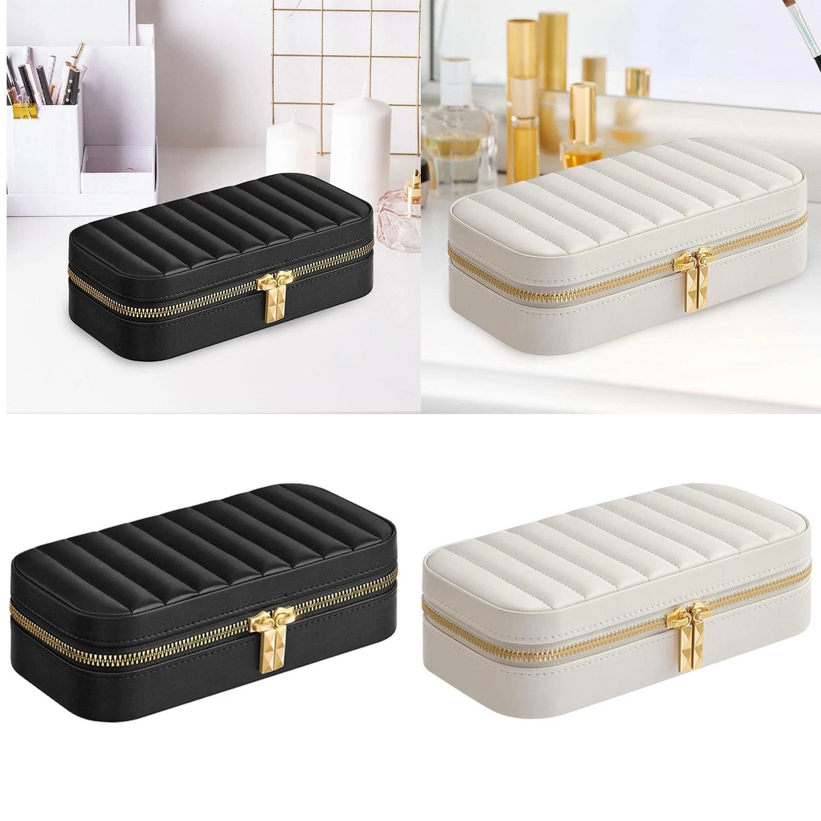 Jewelry Box with Mirror Travel Jewelry Case Holder Container Jewelry Organizer | eBay