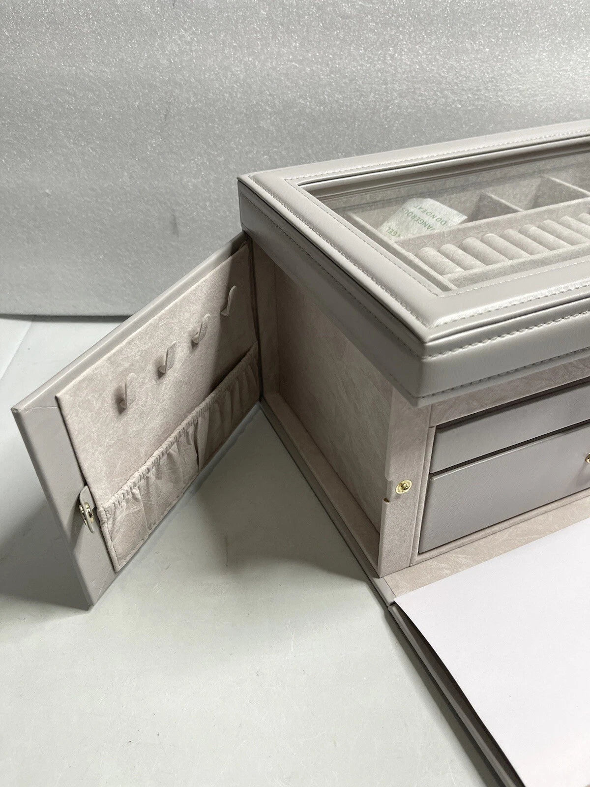 Blando Vlando Velvet Jewelry Organizer. Large Leather Jewelry Storage Box. | eBay