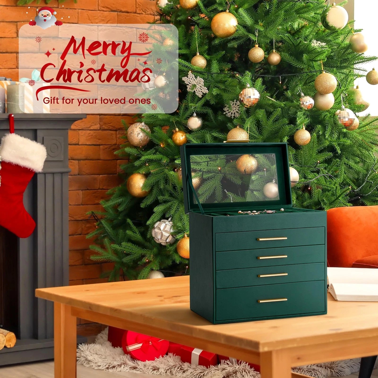 Jewelry Box, 5 Layers Jewelry Storage Display Box with Glass Lid for Women, 4... | eBay