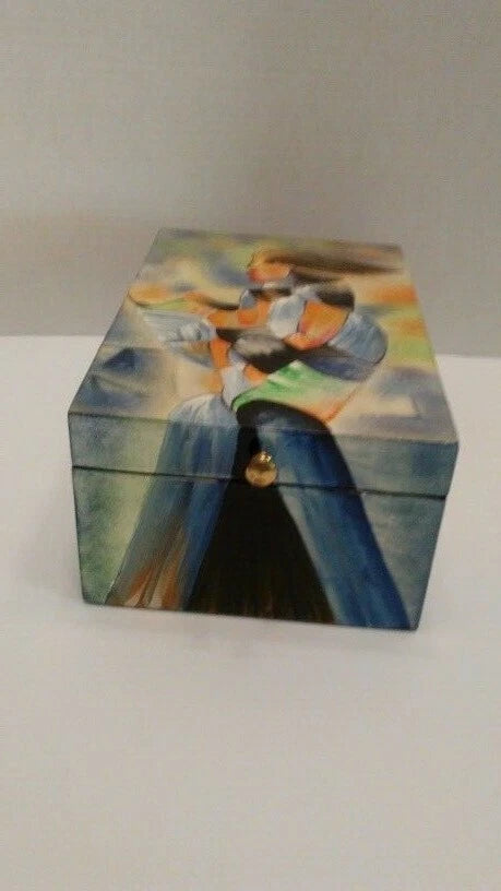 Art Deco Acrylic 3D Wooden Jewelry/Storage Box- Unique | eBay