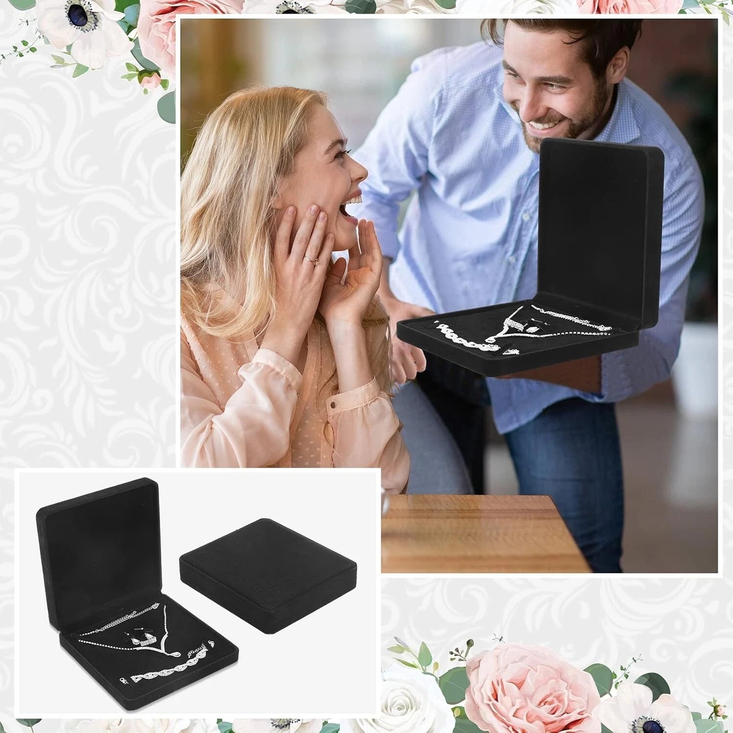 6 Pcs Velvet Jewelry Set Box Jewelry Display Case Earring Ring Bracelet Neckl... | eBay