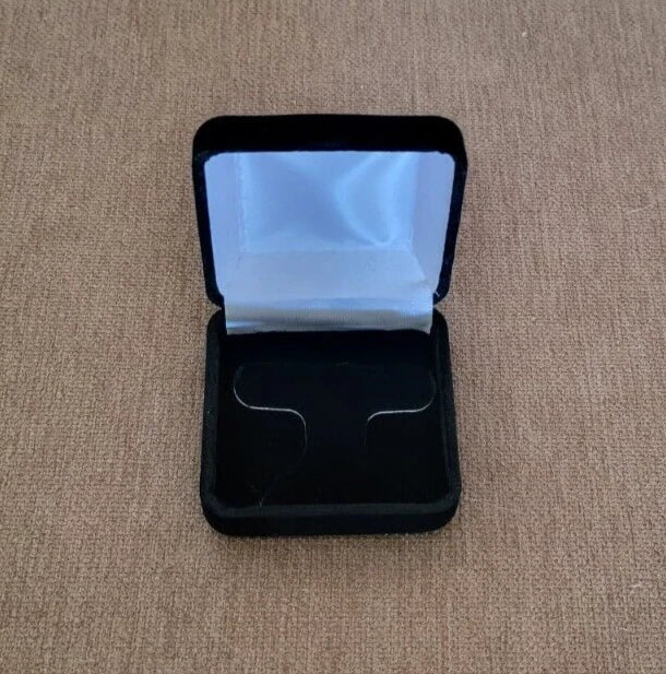 Black Velvet Earring Box Small Jewelry Gift Organizer Display Storage A0E | eBay
