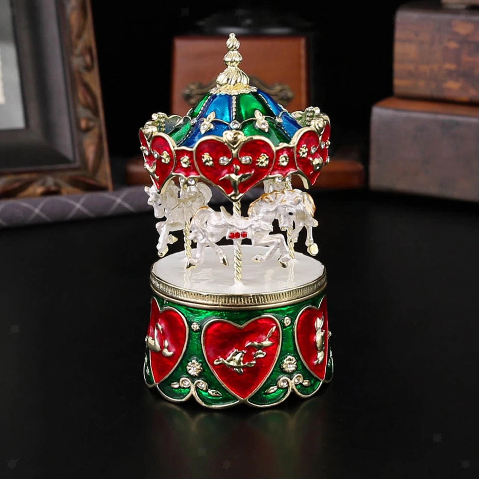 Carousel Trinket Box Souvenir Jewelry Storage Box for Rings Bracelets Small | eBay