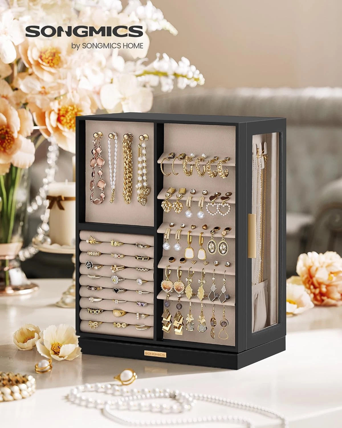 Jewelry Box 360° Rotating, Jewelry Storage Case with 7 Drawers, Jewelry Organize | eBay