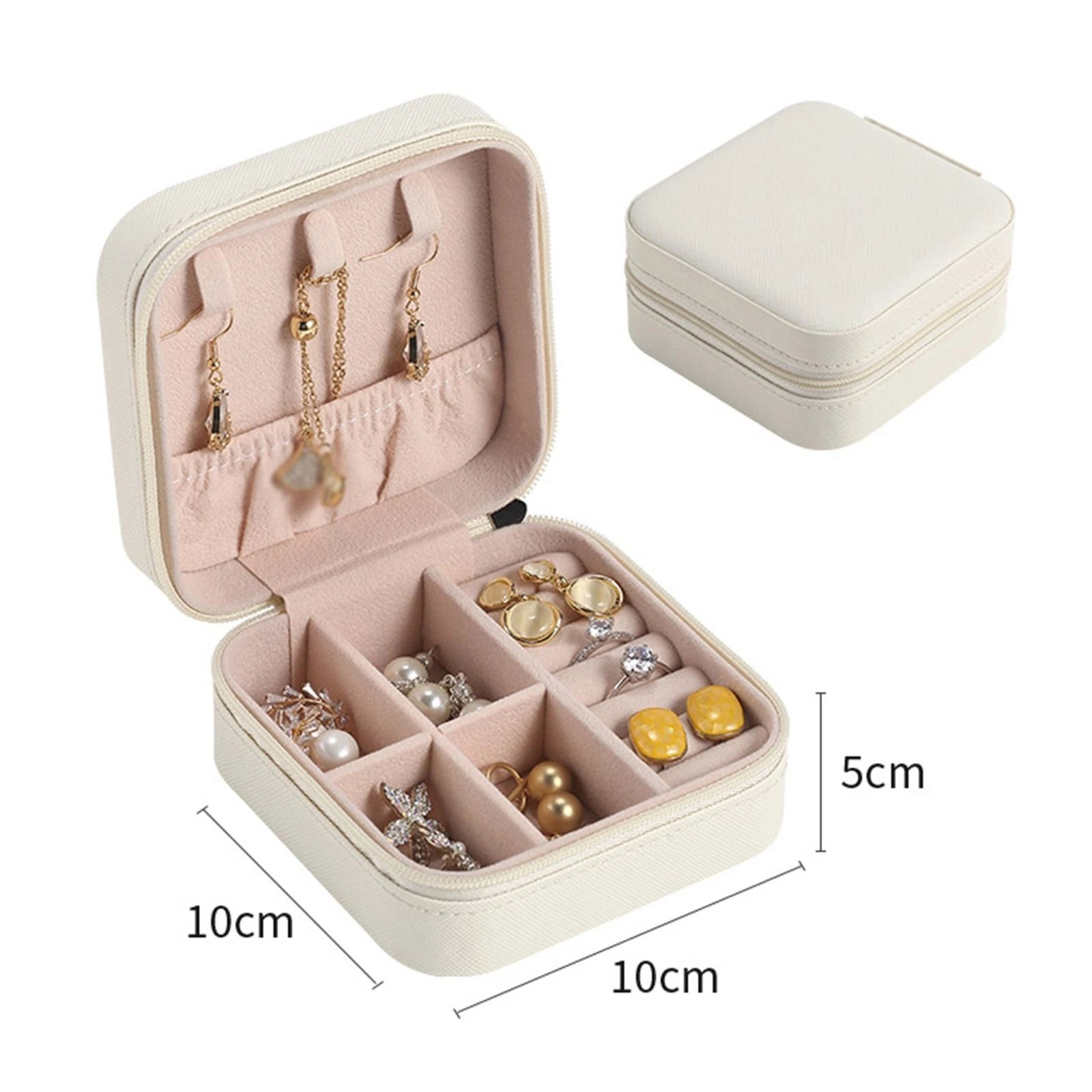Jewelry Box Storage Organizer Small Portable Leather Single Layer Storage GIYN | eBay