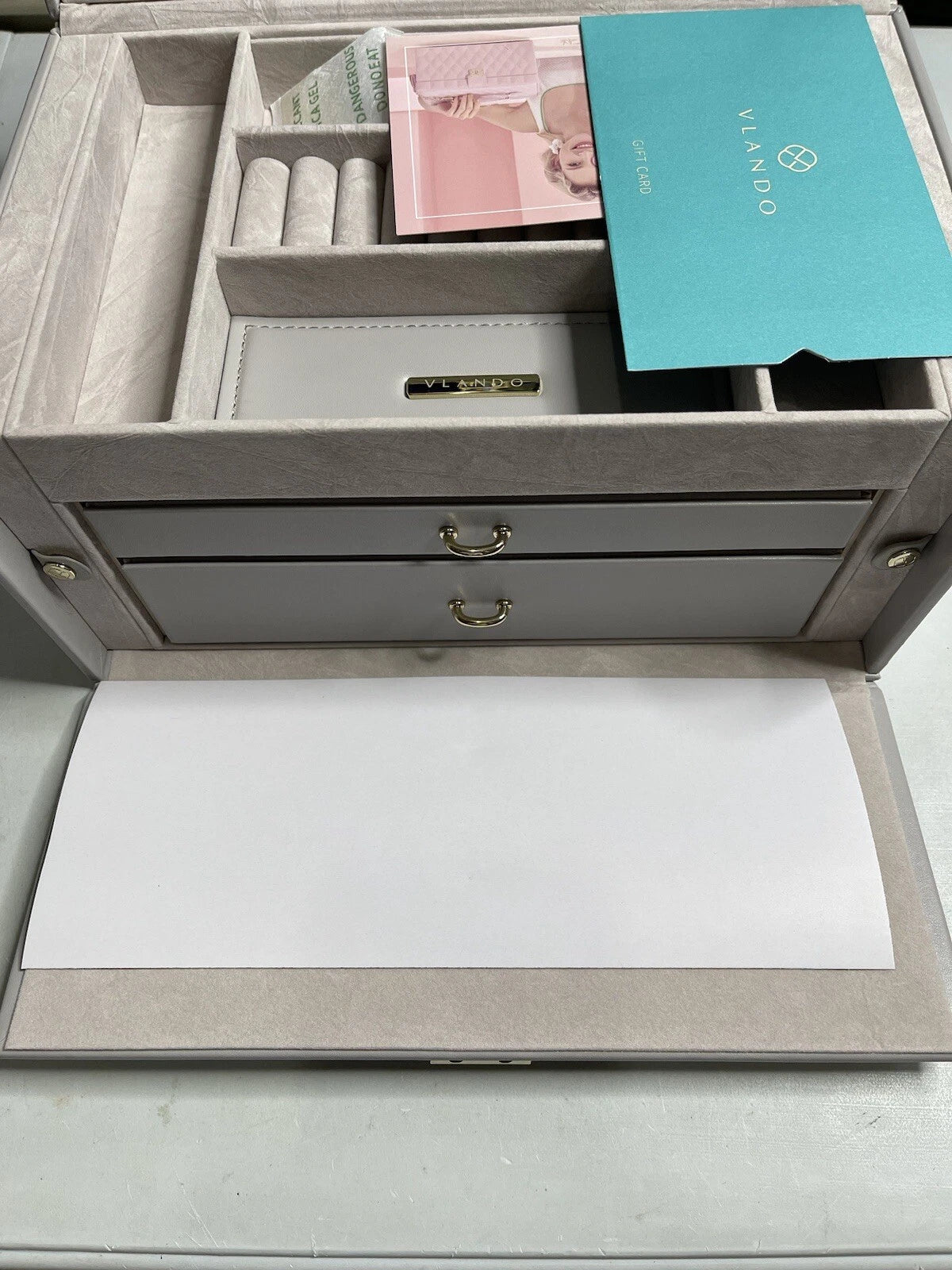 Blando Vlando Velvet Jewelry Organizer. Large Leather Jewelry Storage Box. | eBay