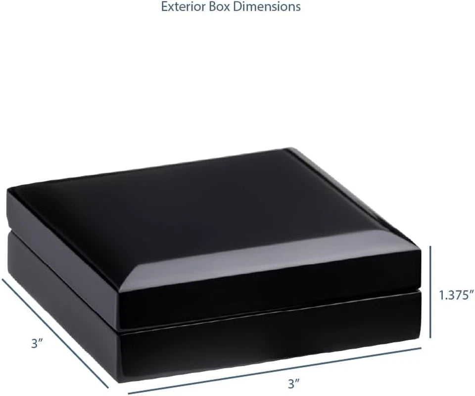 Allure - T-Bar Style Wooden Earring Box - Black Wood Jewelry Gift Box, with High | eBay