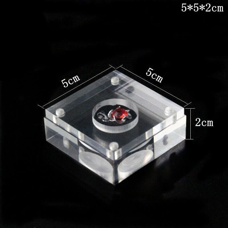 Acrylic Jewelry Storage Box Gemstone Ring Display Case Holder Container Organize | eBay