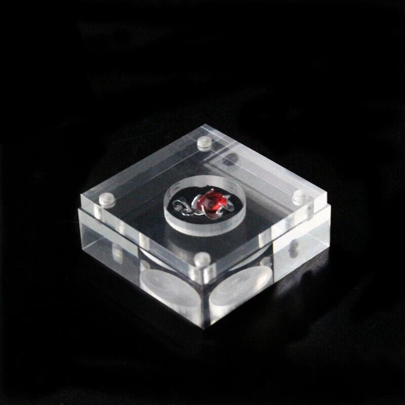 Acrylic Jewelry Storage Box Gemstone Ring Display Case Holder Container Organize | eBay