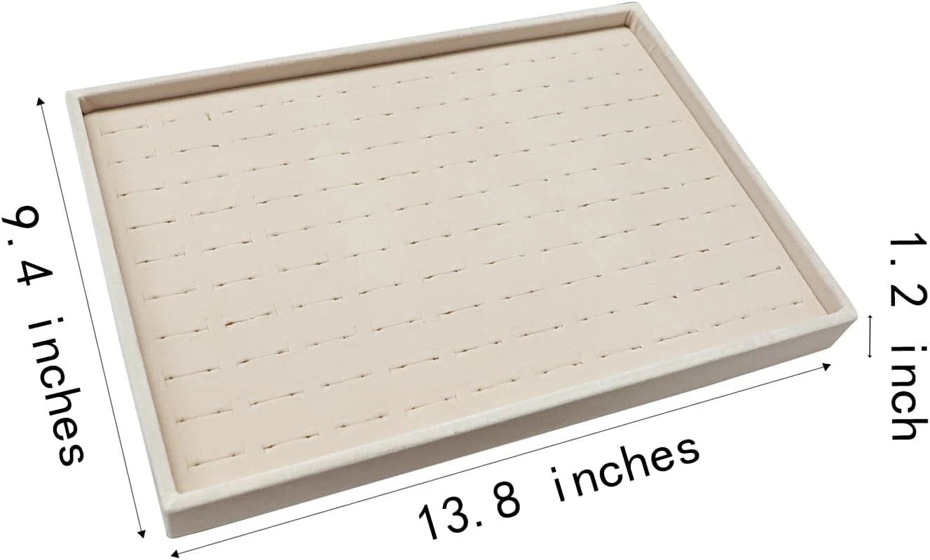 Jewelry Organizer Ring Tray Stackable Jewelry Storage Box Beige 100 Slots | eBay