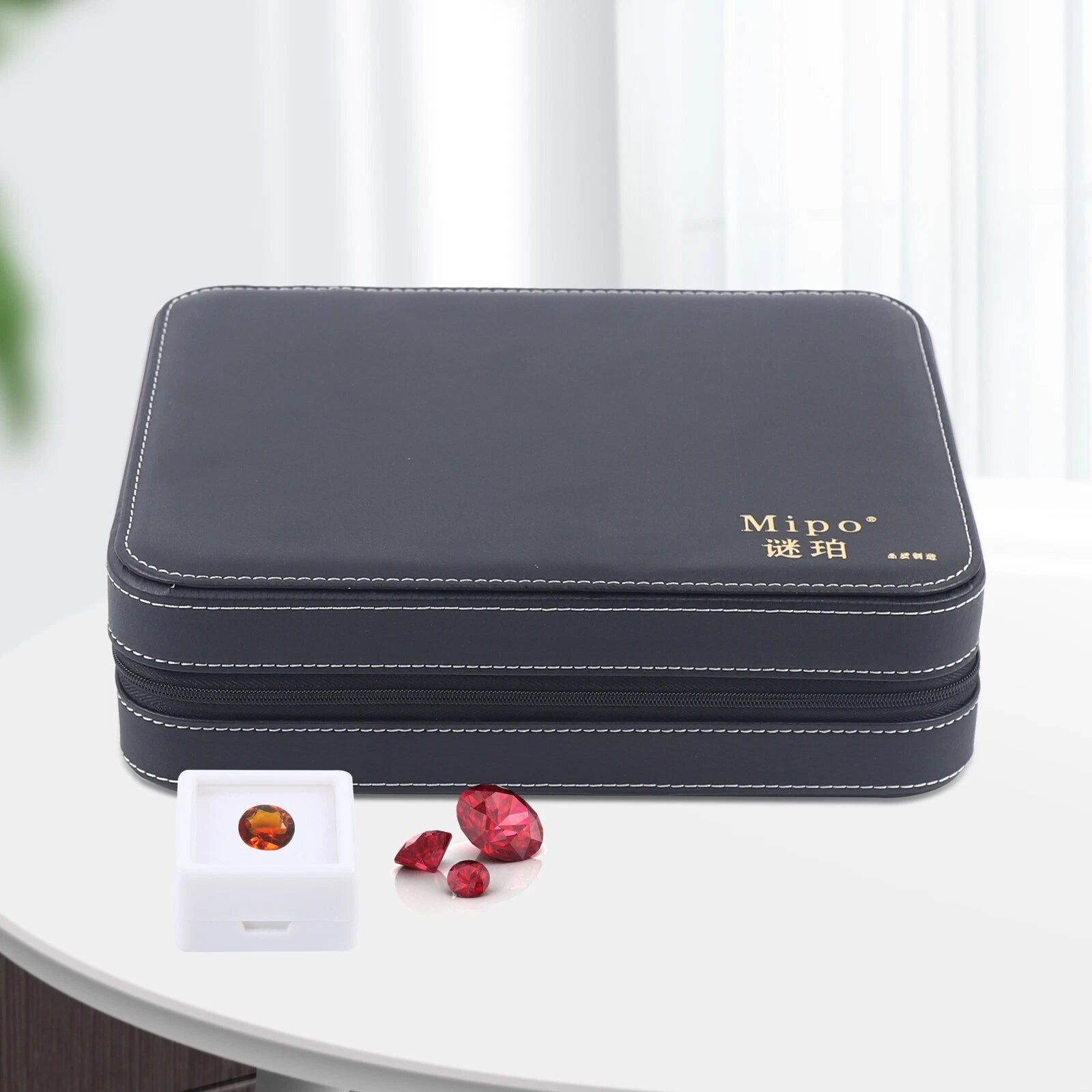 60 Grids Jewelry Display Box Gemstone Jade Gem Organizer Earrings Storage Case | eBay