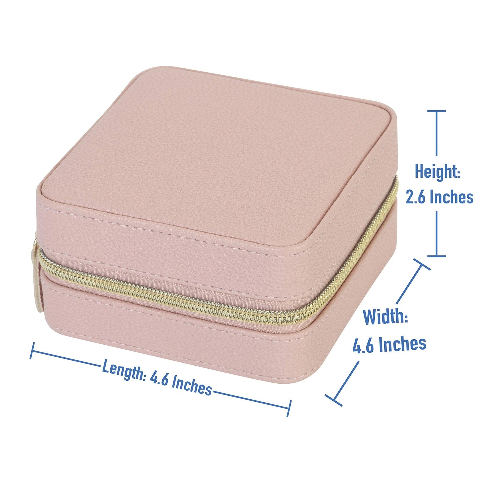 Faux Leather Travel Jewelry Box Organizer Zippered Storage Case, Good for Rin... | eBay