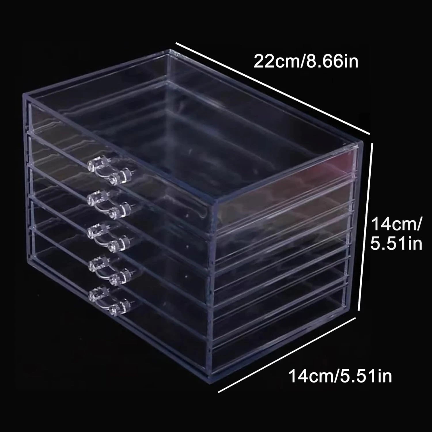 Clear Acrylic Jewelry Storage Box, Earring Jewelry Organizer with 5 Drawers, 5-L | eBay