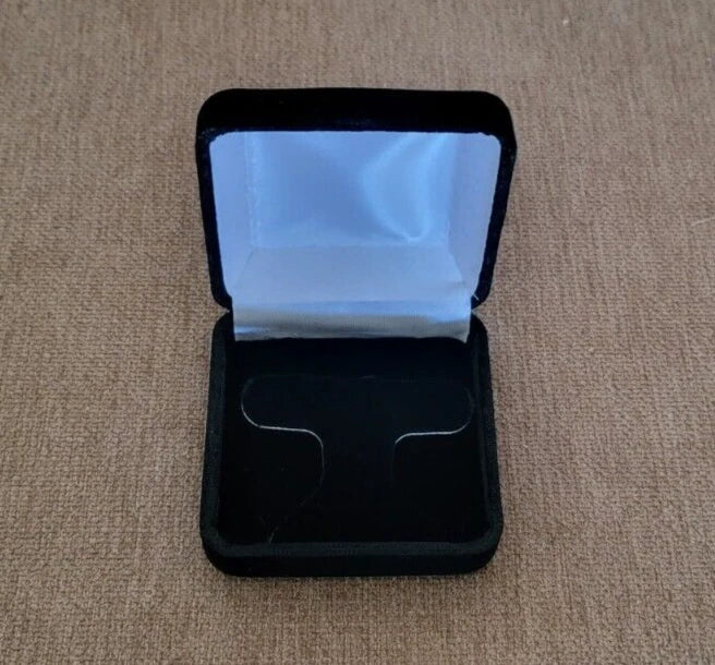 Black Velvet Earring Box Small Jewelry Gift Organizer Display Storage A0E | eBay