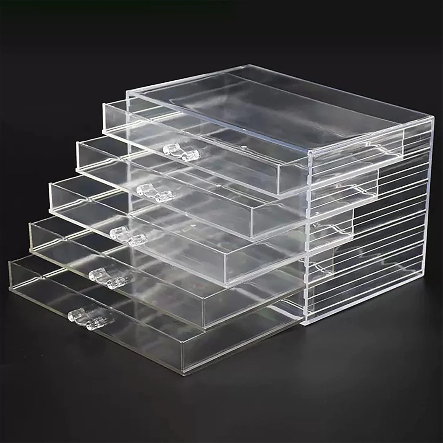 Clear Acrylic Jewelry Storage Box, Earring Jewelry Organizer with 5 Drawers, 5-L | eBay