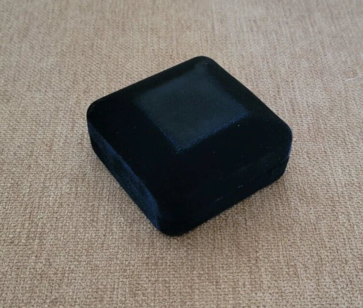 Black Velvet Earring Box Small Jewelry Gift Organizer Display Storage A0E | eBay