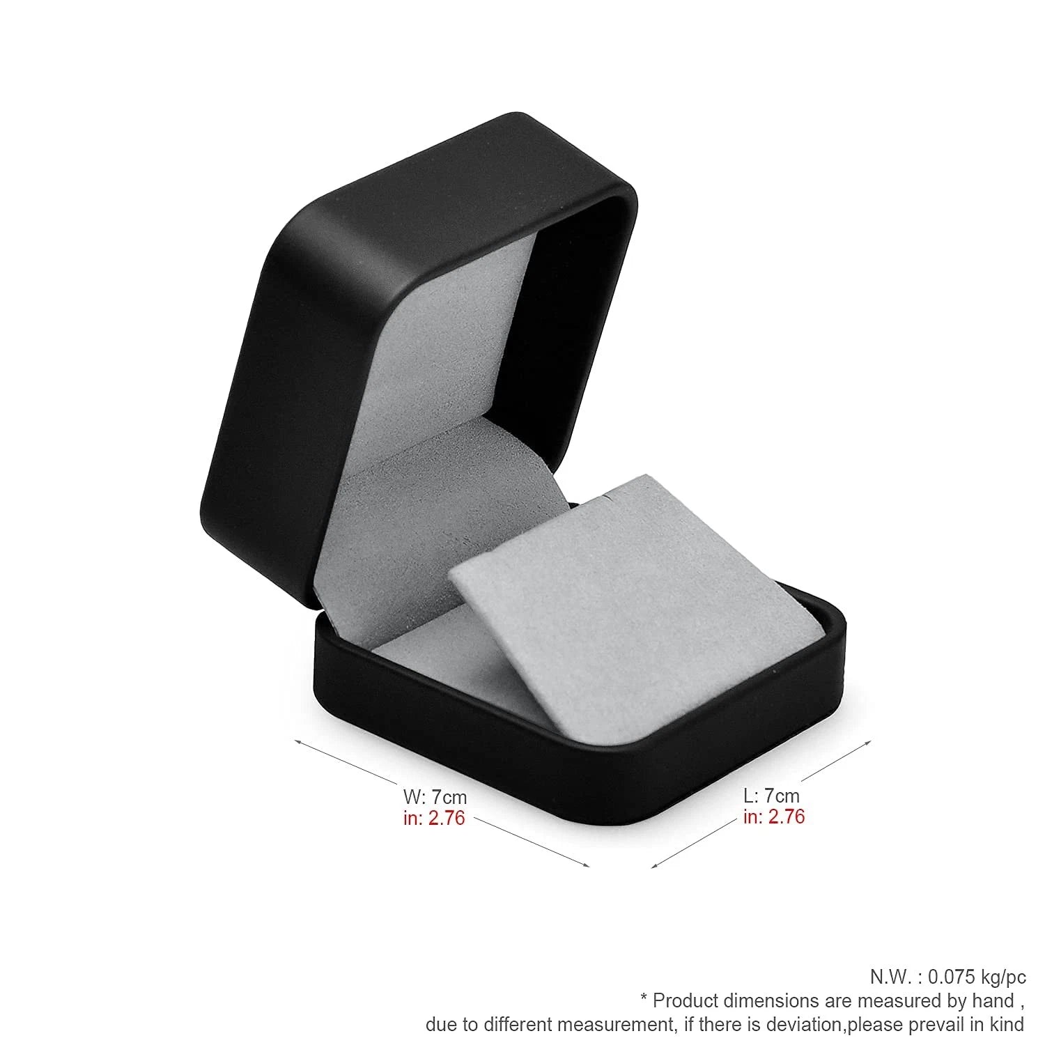 Black PU Premium Leather Earrings Gift Box Microfiber Interior Jewelry Box fo... | eBay