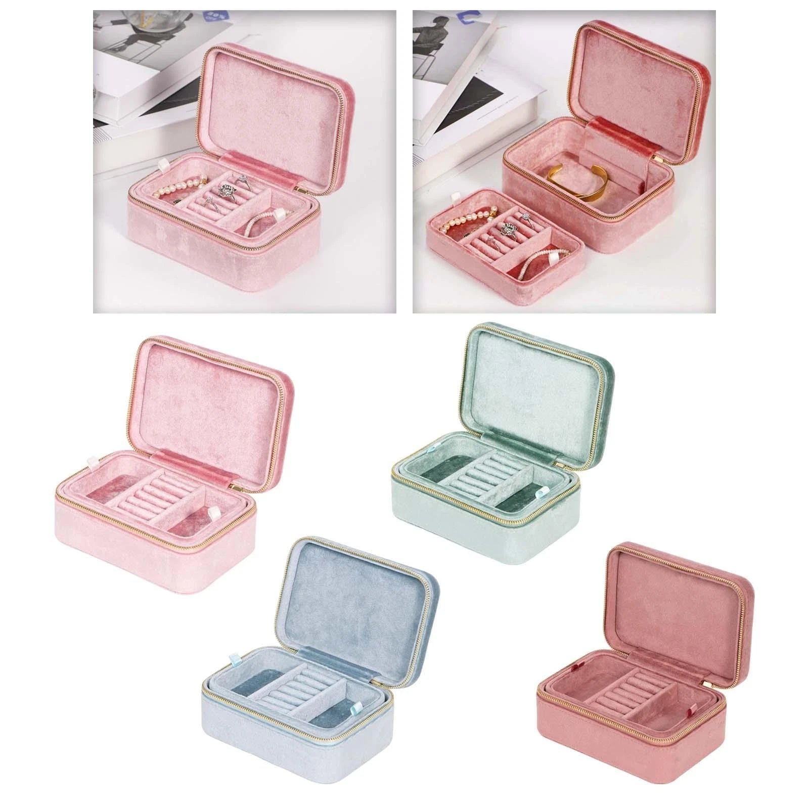 2 Layer Jewelry Organizer Box, Lightweight Portable Gift Travel Jewelry Case | eBay