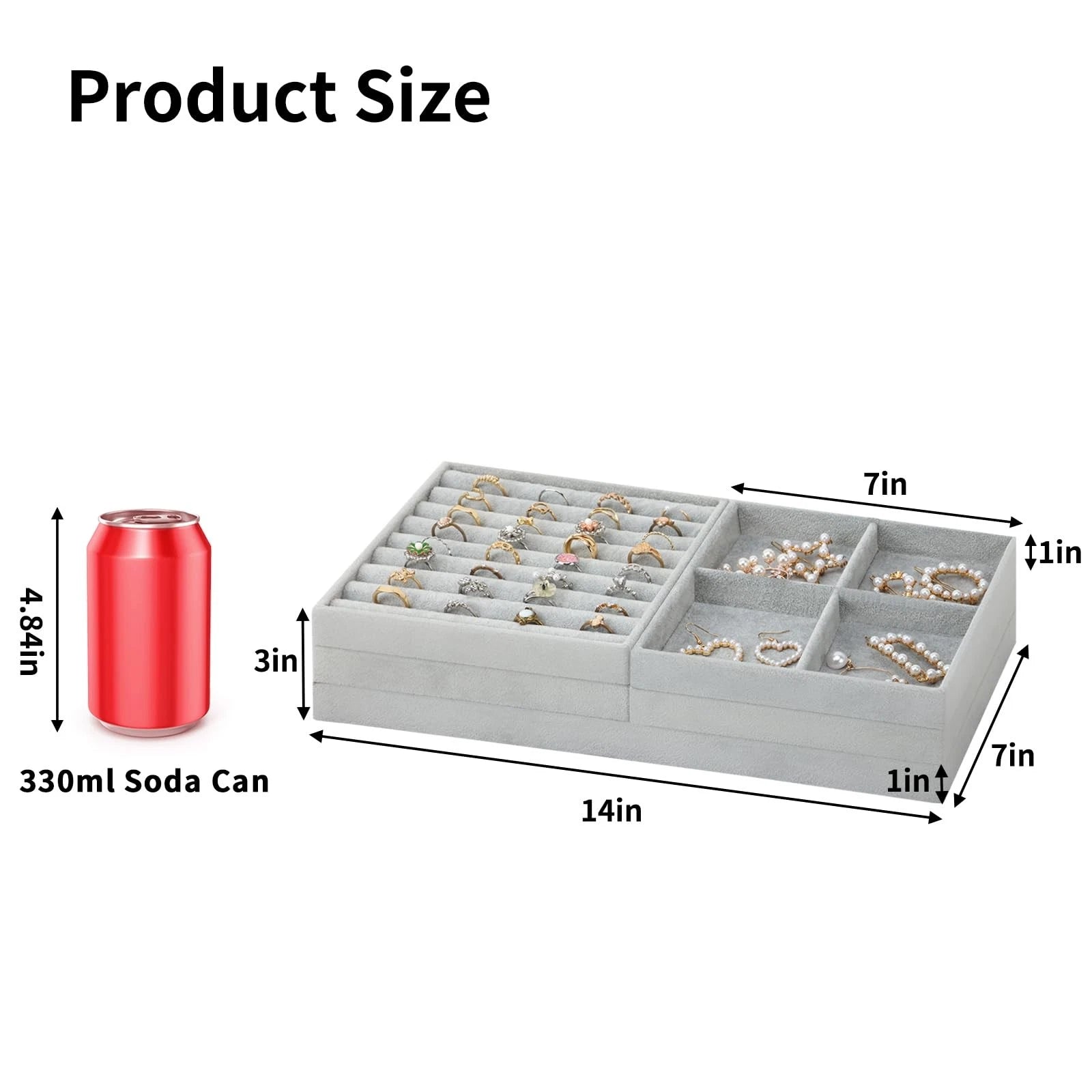 Fixwal Jewelry Organizers and Storage 14in Stackable Jewelry Drawer Organizer... | eBay