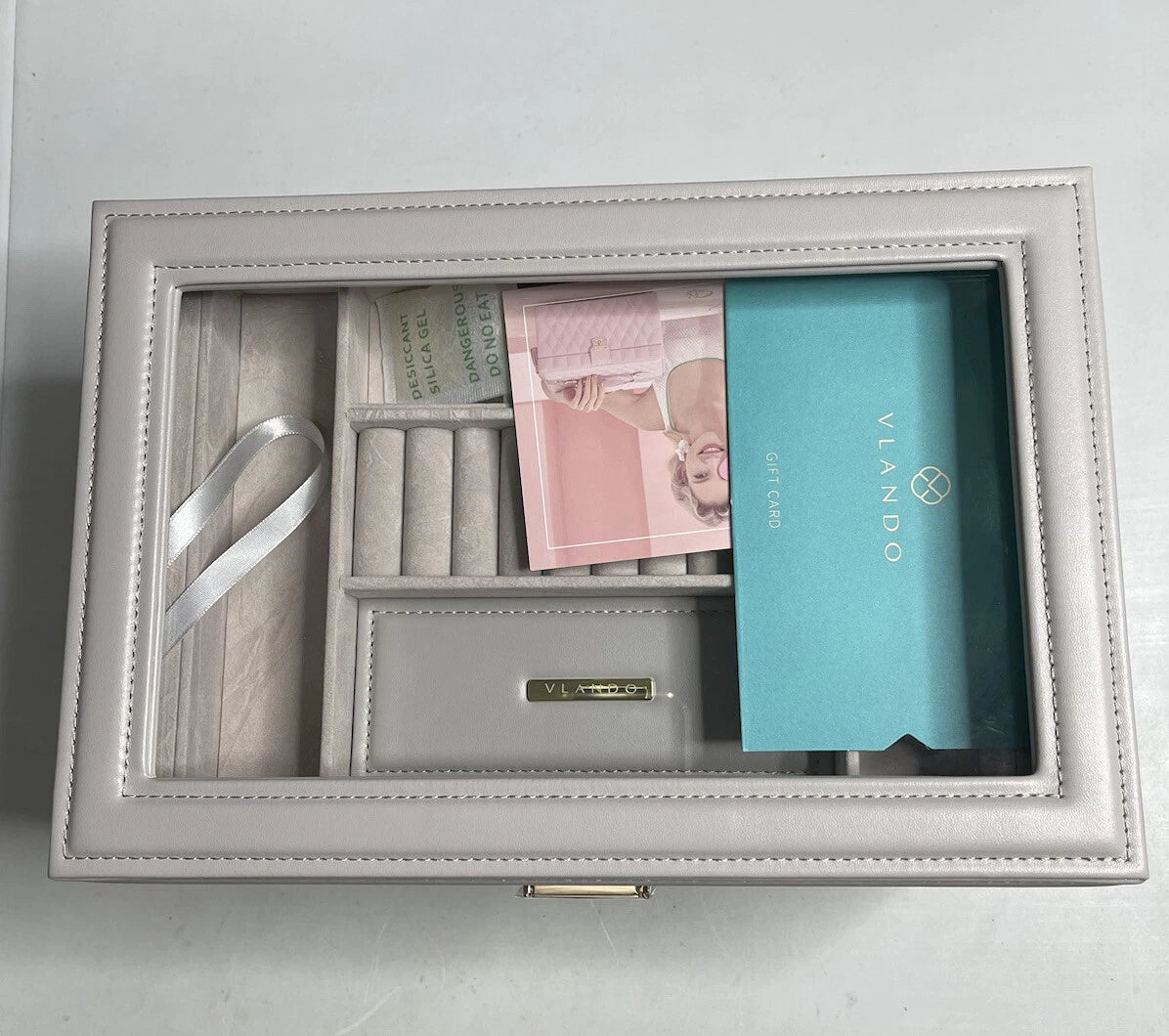 Blando Vlando Velvet Jewelry Organizer. Large Leather Jewelry Storage Box. | eBay