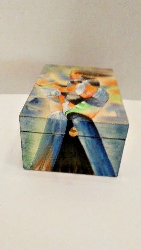Art Deco Acrylic 3D Wooden Jewelry/Storage Box- Unique | eBay
